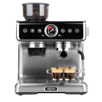 BEEM Espresso -Grind-Profession Machine à café espresso à porte-filtre avec broyeur - 57 € de remise immédiate avec code PRINTEMPS15: prix final 323 €