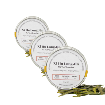 Tè Verde: Xi Hu Long Jing - Pack 3 × Scatola di metallo 20 g