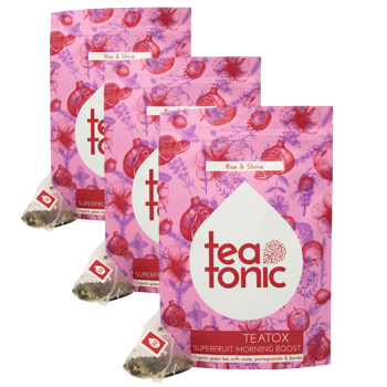 Teatox Superfruit Morning Boost 14 jours - Pack 3 × Sachets de thé 35 g