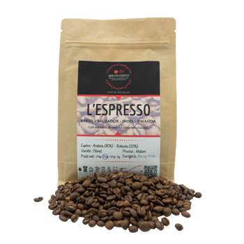 Café en grains - L'Espresso -  1kg - Grains Pack 1 kg