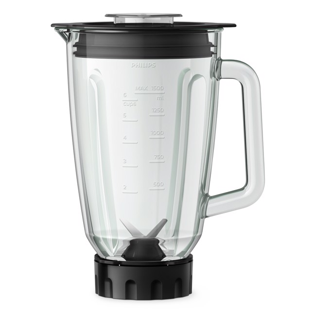 Philips 5000 Series Blender 1,5L HR3571/90, Noir et Argenté, Garantie
