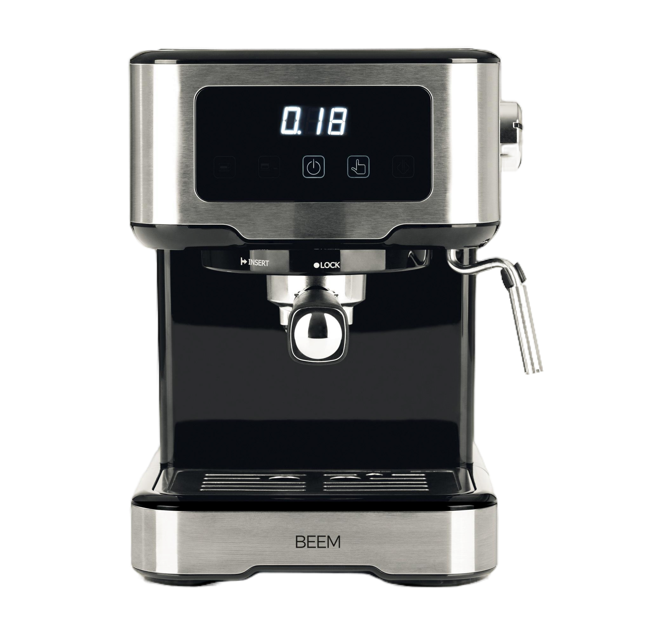 Espresso Alloggiamento di alta qualità in acciaio inossidabile spazzolato BEEM ESPRESSO-SELECT macchina per caffè espresso 15 bar Latte Macchiato in qualità barista Cappuccino 